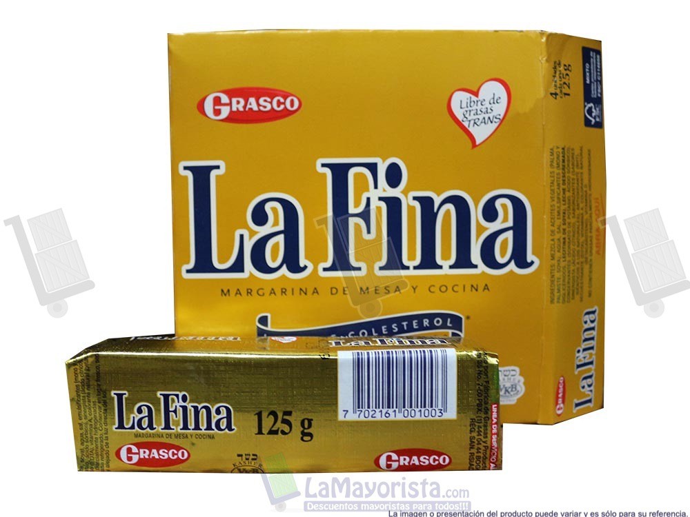 -Al por mayor- Margarina La Fina 1/4 X10