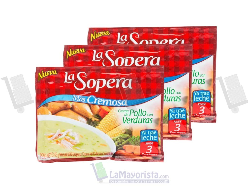 LA SOPERA POLLO VERDURAS X18