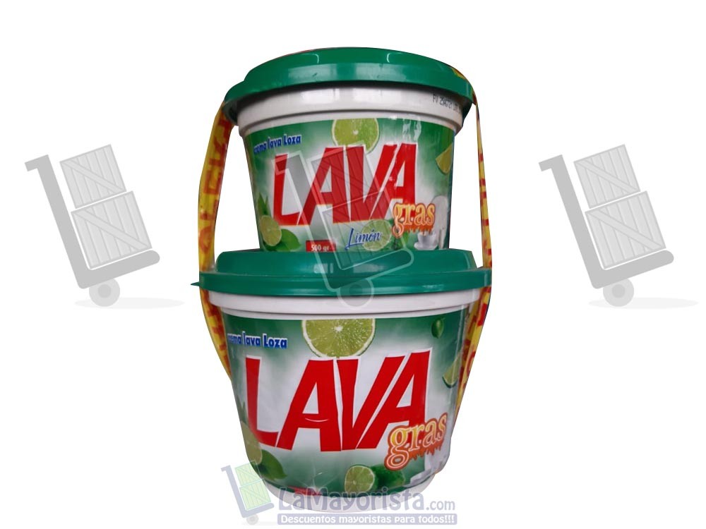 -Al por mayor- Jabón Lava Gras Limon X 1.000+500Gr.