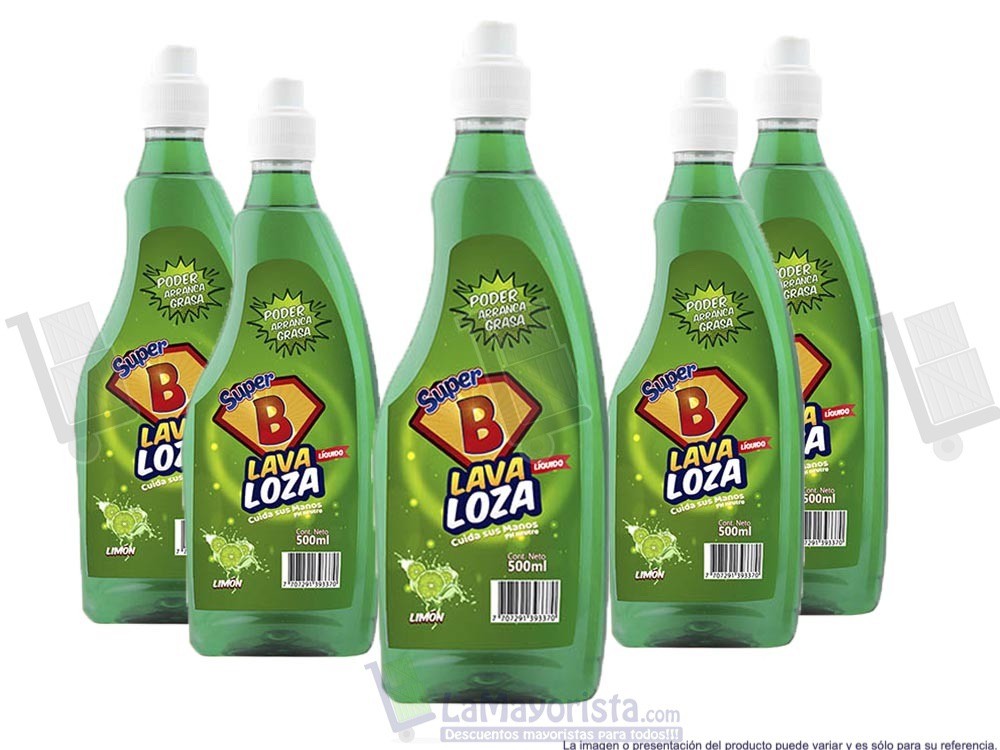 -Al por mayor- Jabón Lava Loza Liquido Super X 500