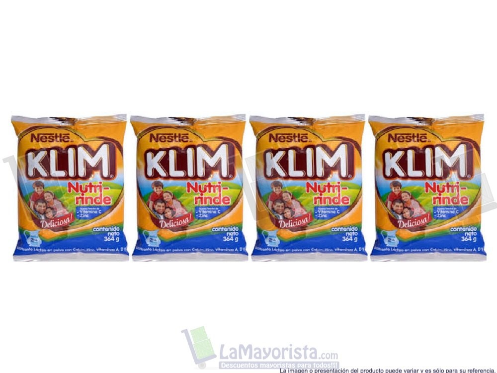 -Al por mayor- Leche Klim Nutririnde X364Gr.