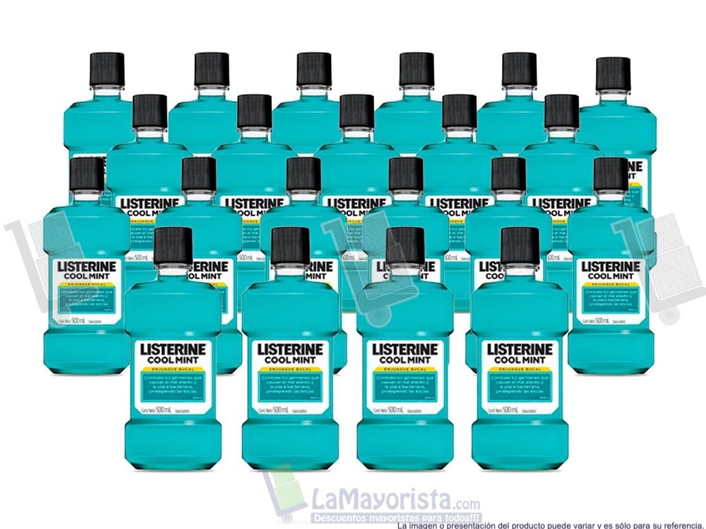 -Al por mayor- Listerine 500Ml. Azul
