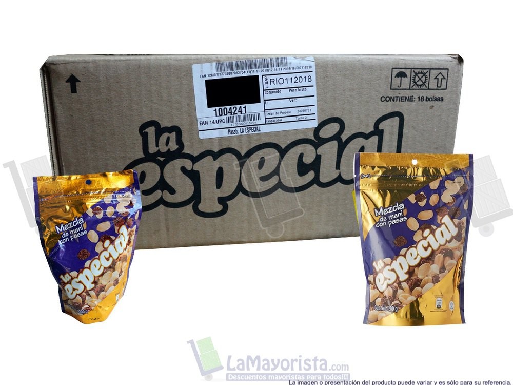 -Al por mayor- Mani La Especial Con Pasas X200Gr