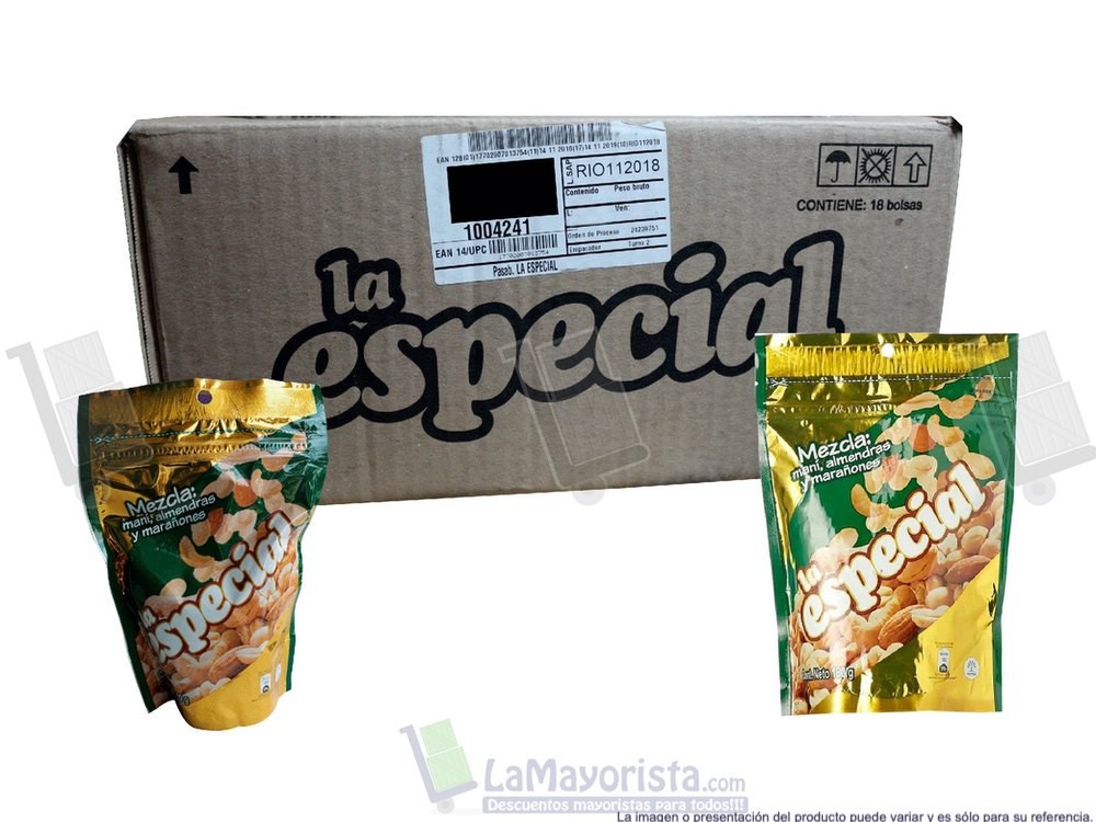 -Al por mayor- Mani La Especial Mezcla Marañon X180Gr