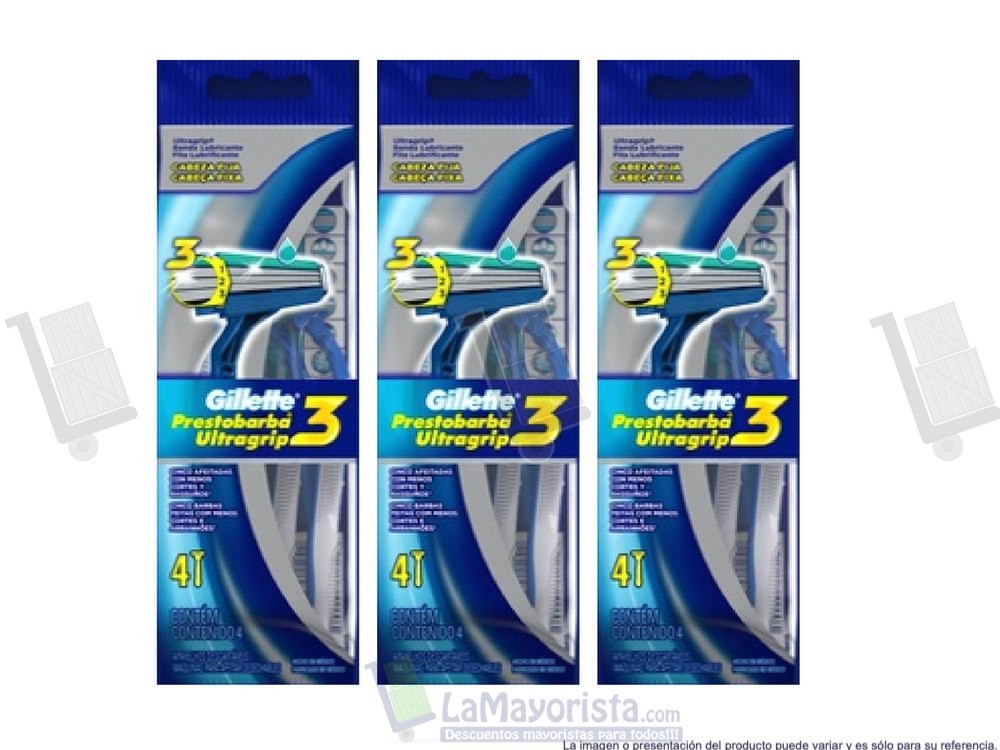 -Al por mayor- Maquina Prestobarba Ultragrip 3H Dsp X12Unidades