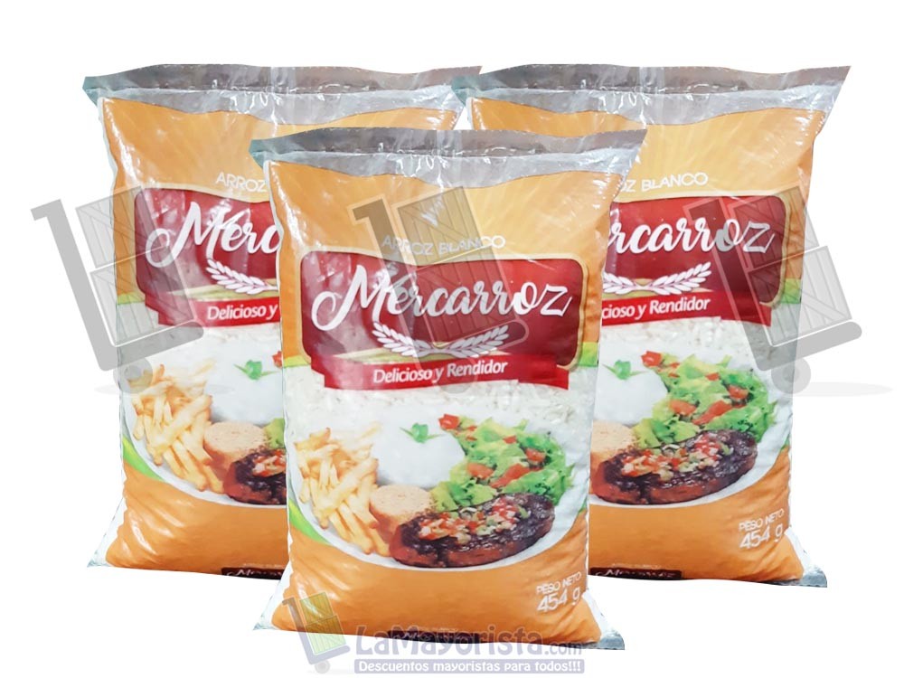 -Al por mayor- Arroz Mercarroz X 454Gr.
