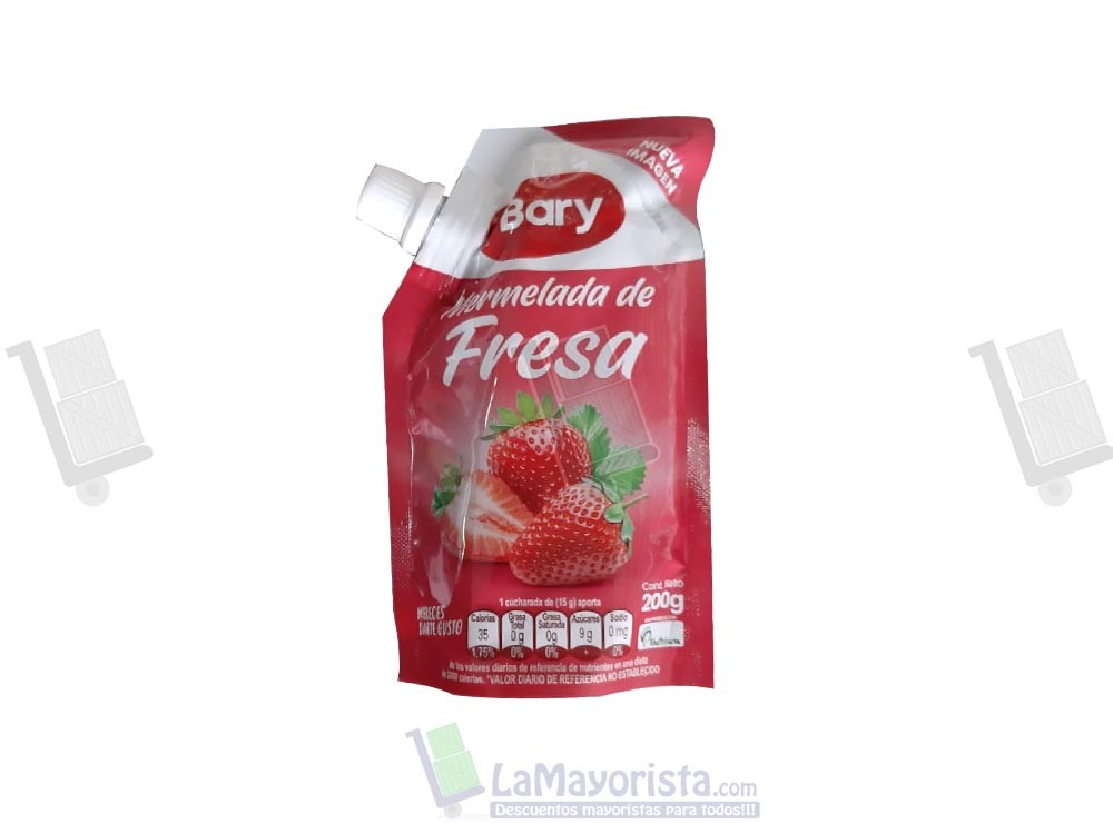MERMELADA FRESA BARY X200g DOY PACK X24
