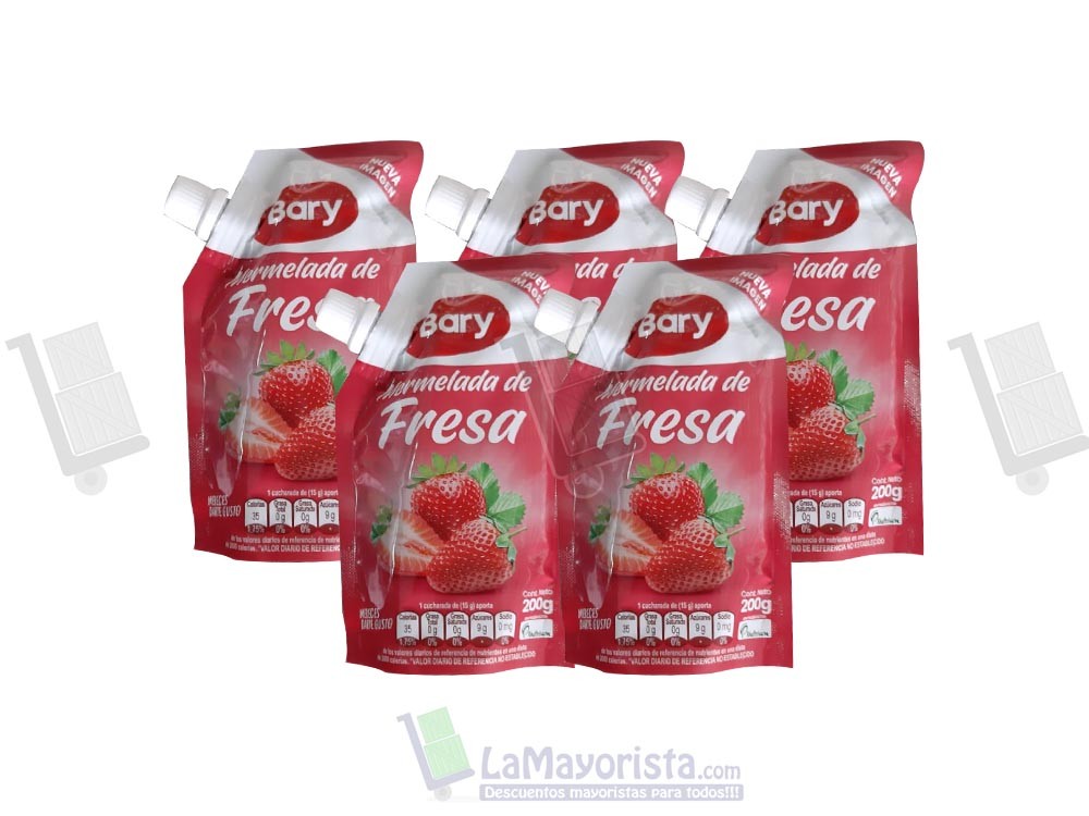 MERMELADA FRESA BARY X200g DOY PACK X24