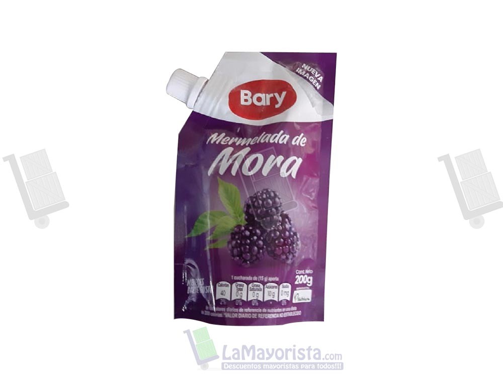 MERMELADA MORA BARY X200g DOY PACK X24