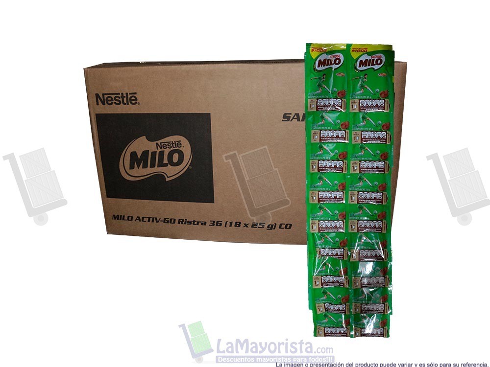 -Al por mayor- Milo Ristra 25Gr. X18Unidades