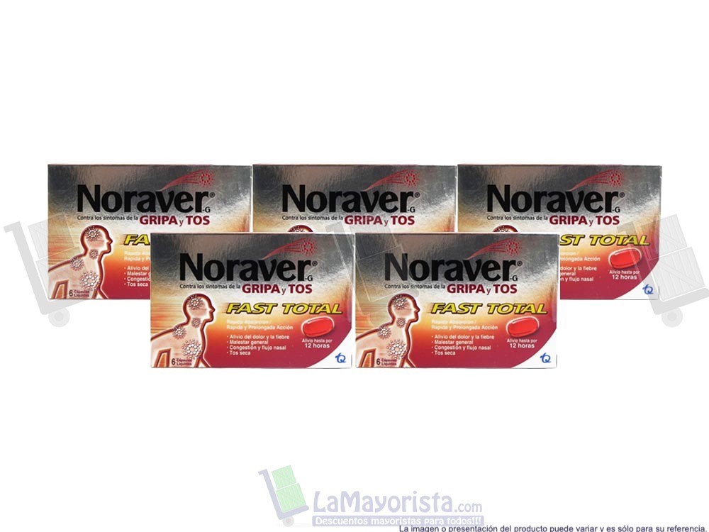 -Al por mayor- Noraver Gripa Fast X6 Capsulas