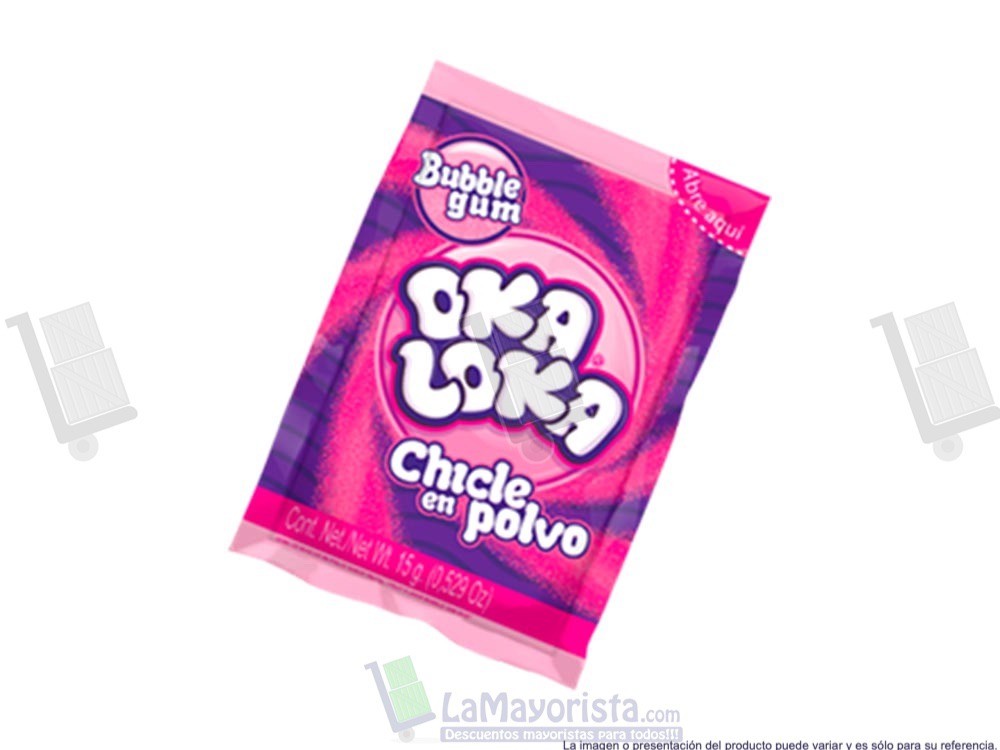 -Al por mayor- Oka Loka Chicle Polvo X12 Unidades X 180G