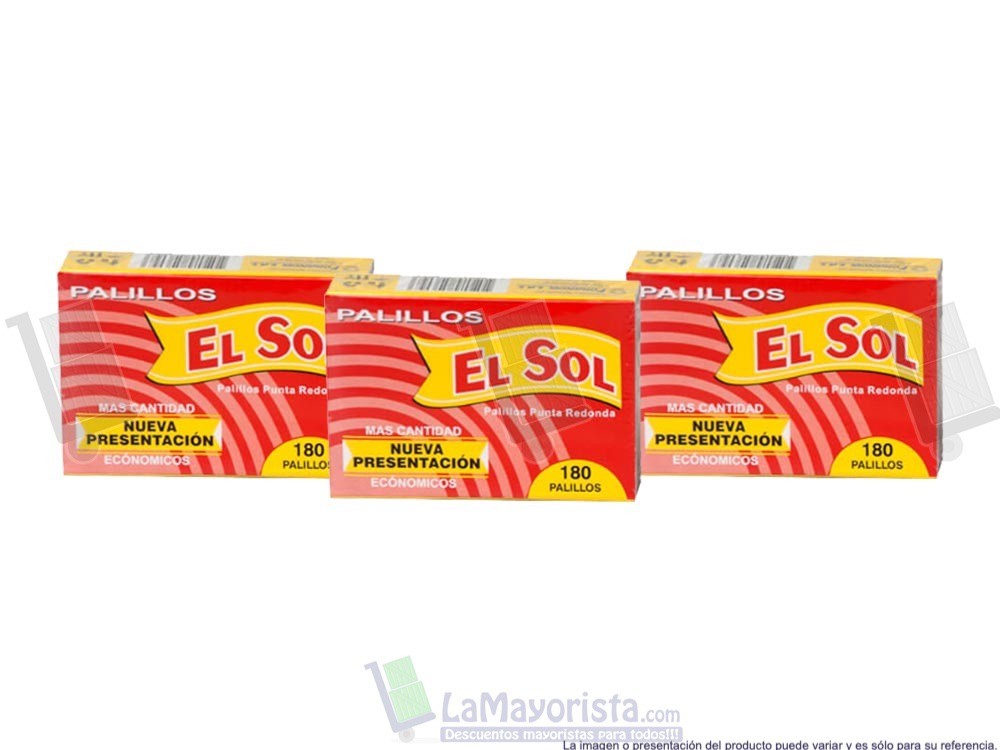 PALILLO DE DIENTES EL SOL  X12