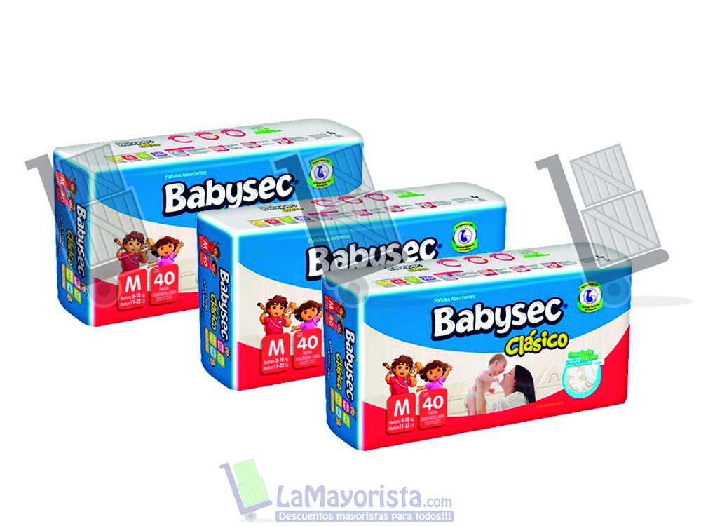 -Al por mayor- Pañal Babysec Clasico M