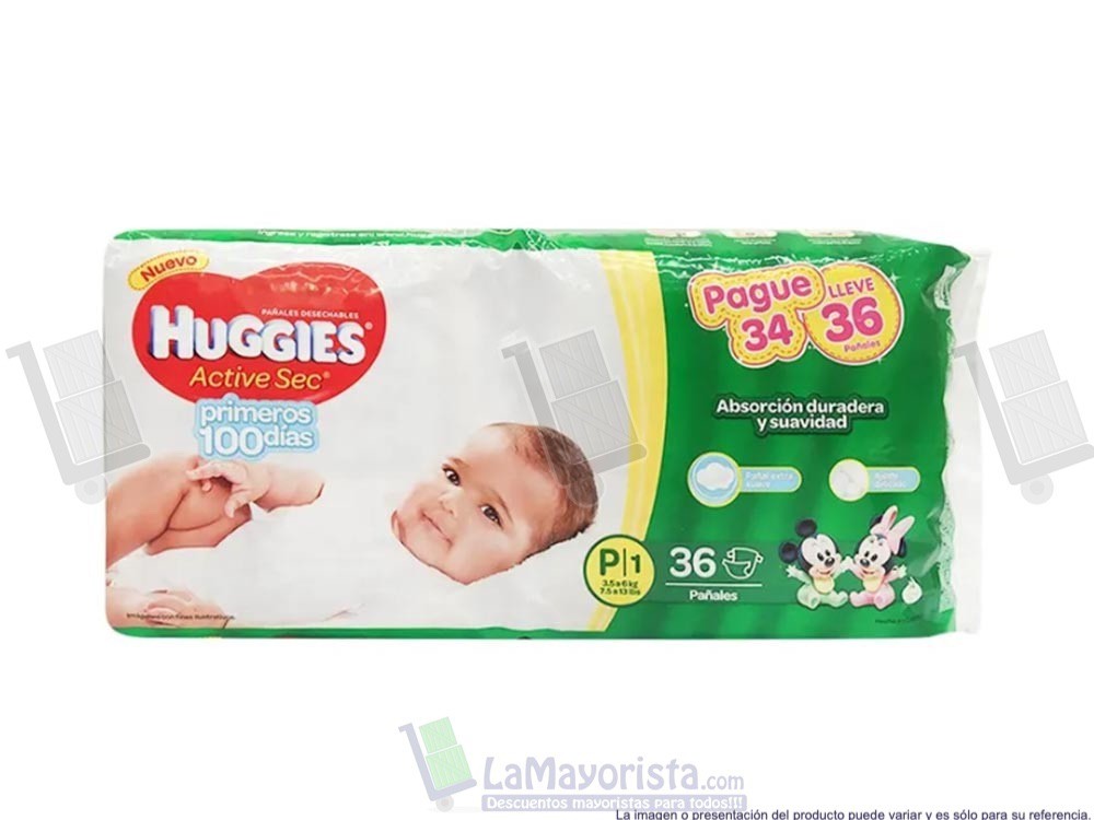PAÑAL HUGGIES ETAPA1  X36