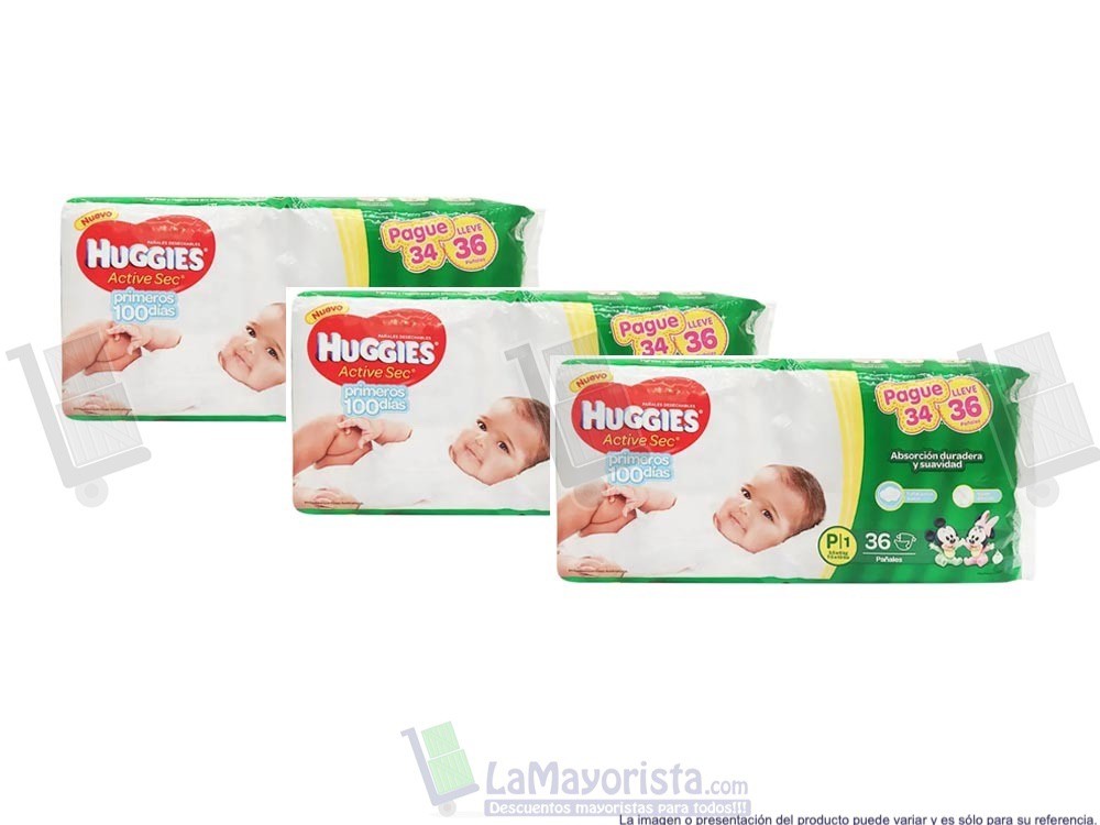 PAÑAL HUGGIES ETAPA1  X36