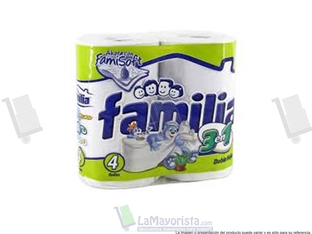 -Al por mayor- Papel higiénico Familia 3 En 1 X12 unidades
