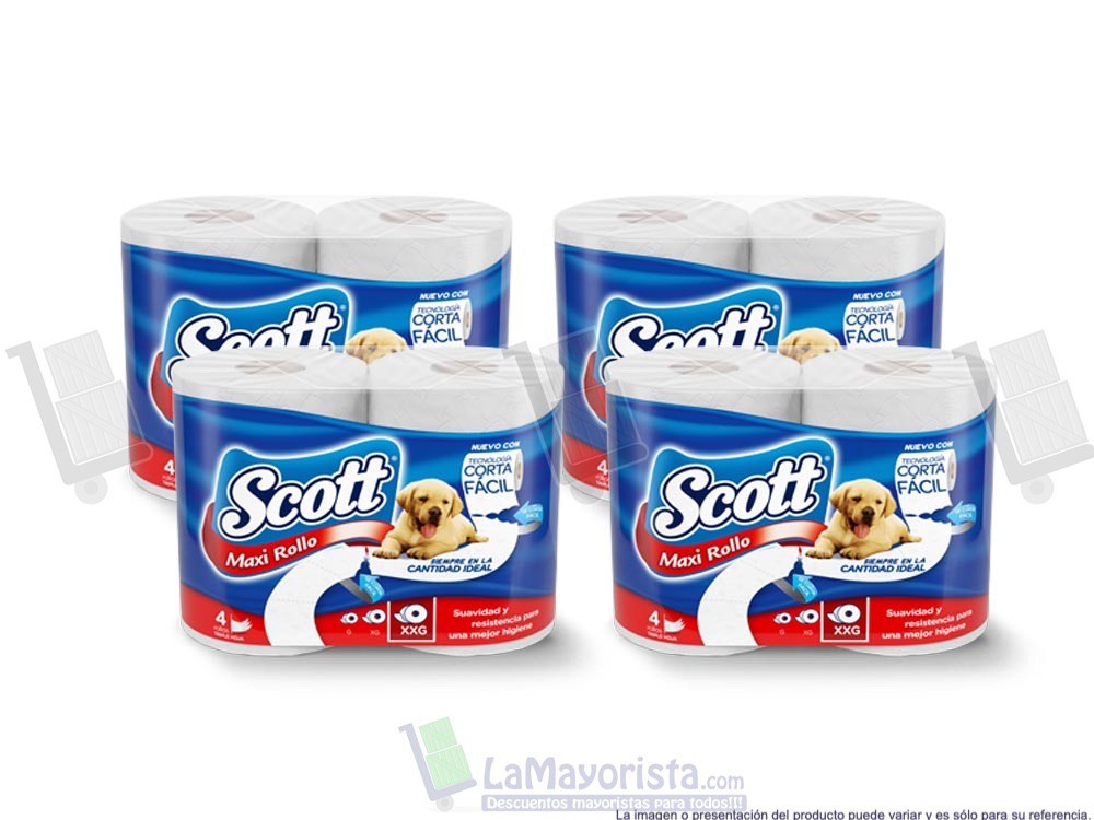 -Al por mayor- Papel higiénico Scott Maxirrollo X4 unidades
