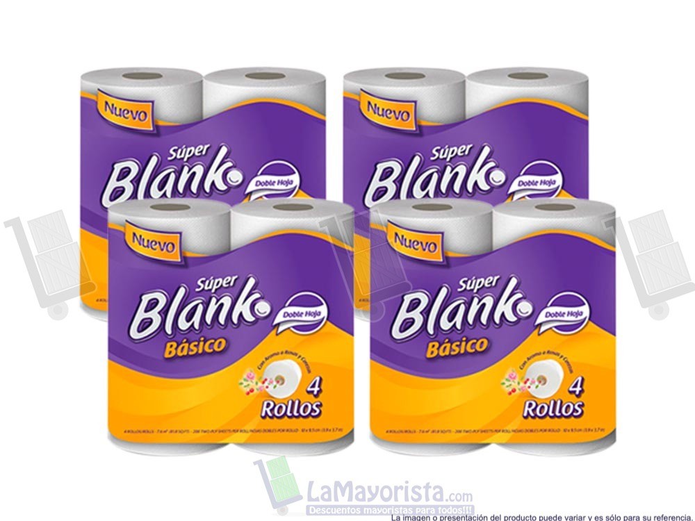 -Al por mayor- Papel higiénico Superblanko X4 unidades