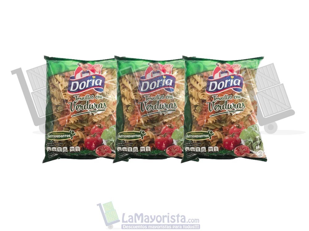-Al por mayor- PASTA DORIA TORNILLO CON VERDURAS X250gr