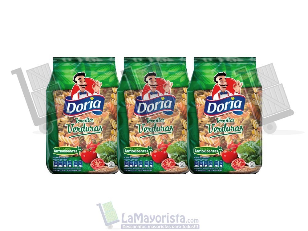 PASTA DORIA TORNILLO CON VERDURA 500 GR.