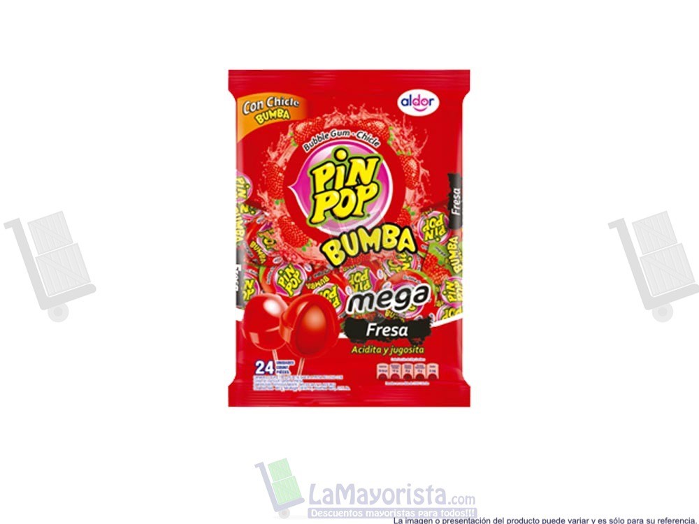 PIN POP MEGA FRESA X24 CJA X16