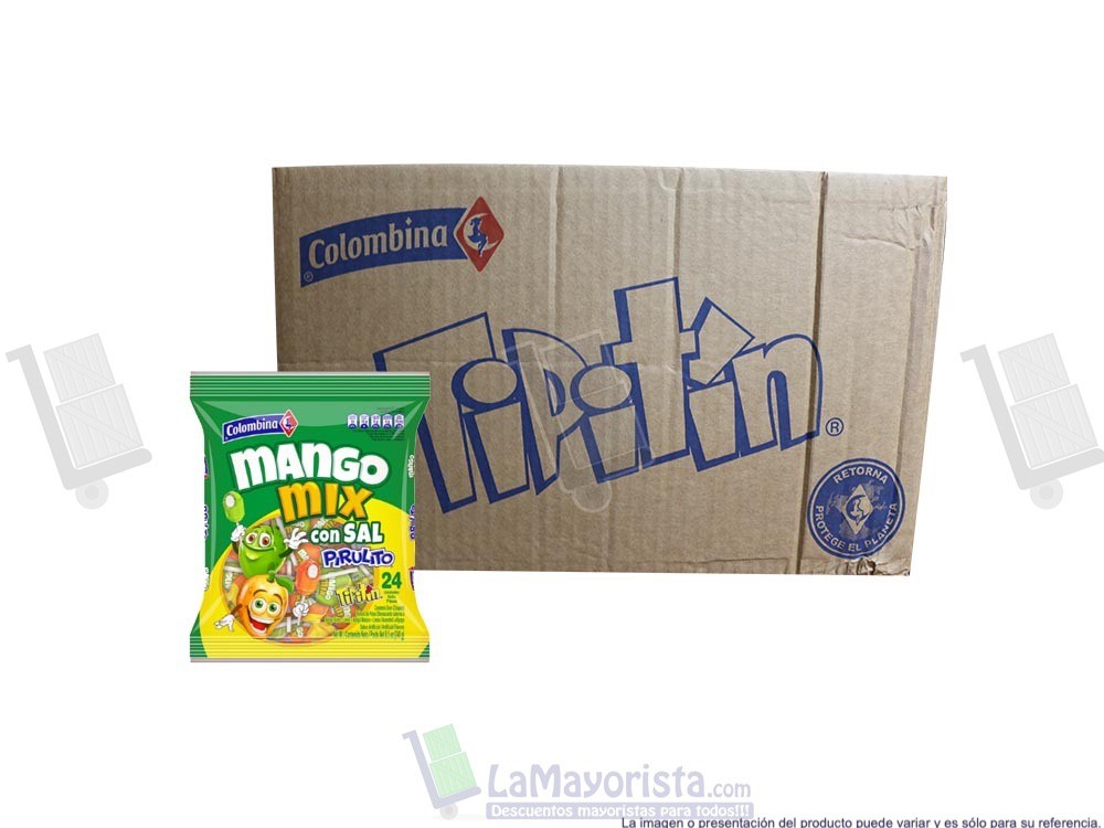 -Al por mayor- Pirulito Mango Mix X 216G