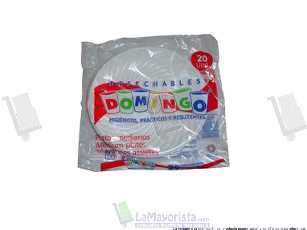 -Al por mayor- Plato Domingo Mediano Plastico