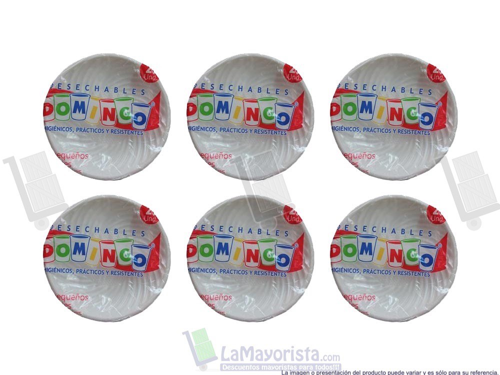 -Al por mayor- Plato Domingo Pequeño Plastico