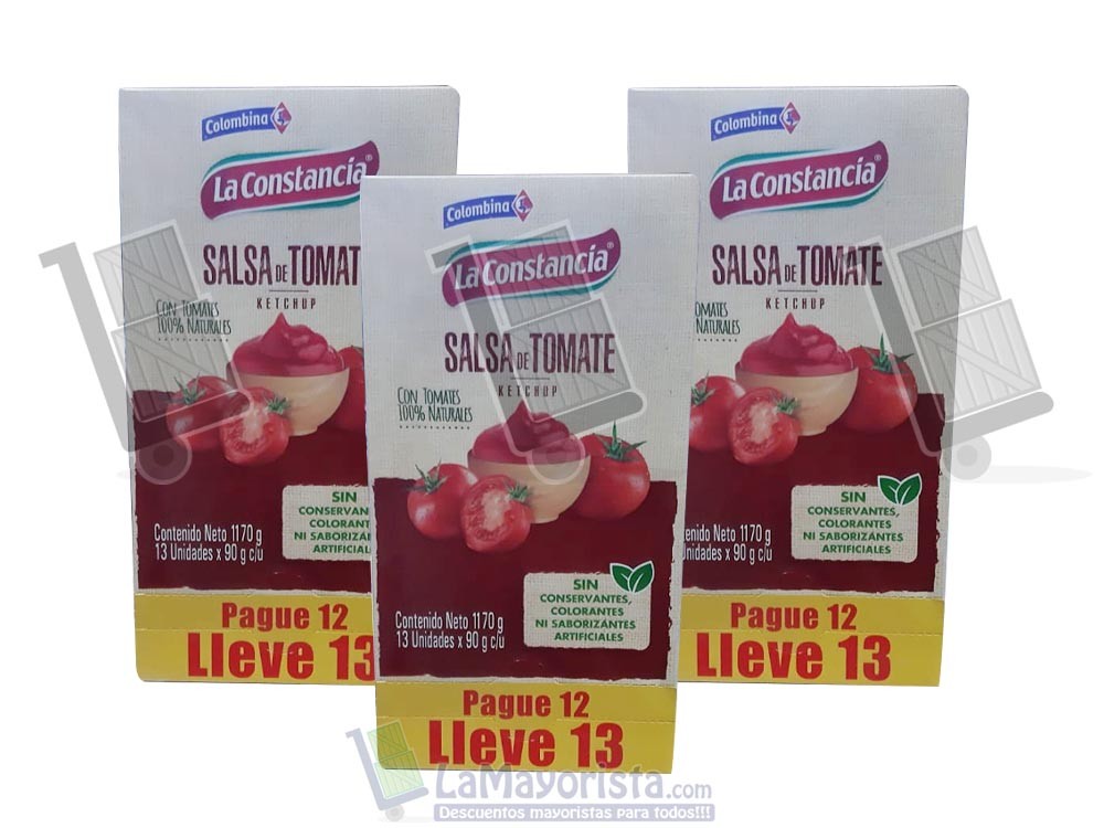 -Al por mayor- SALSA DE TOMATE LA CONSTANCIA PAGUE 12 LLEVE 13 X90g