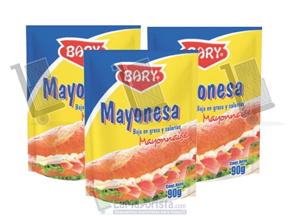 -Al por mayor- Salsa MAYONESA BARY X 90gr X24 unidades