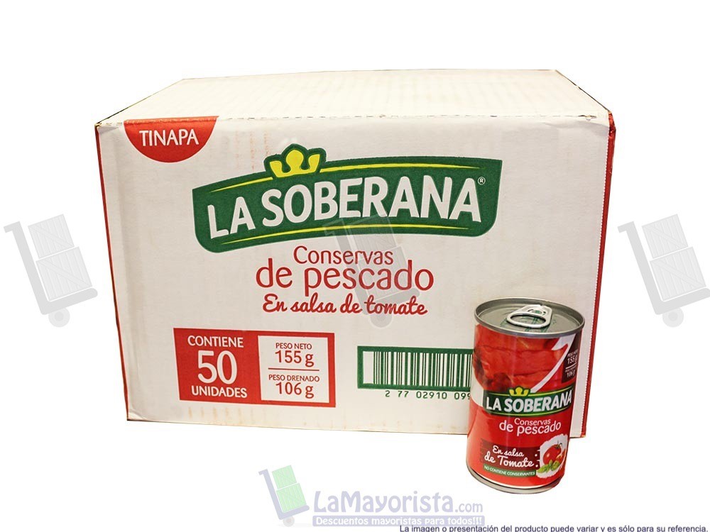 -Al por mayor- Sardina Soberana Tinapa x 155 gr enlatado