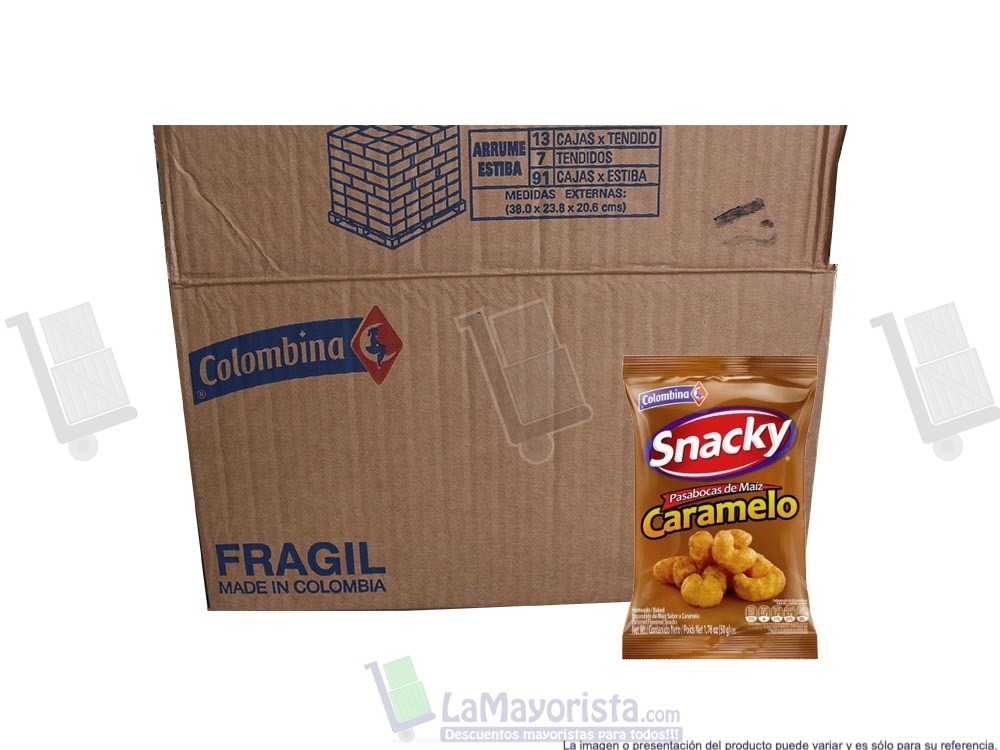 -Al por mayor- Snacky Caramelo Pca x36