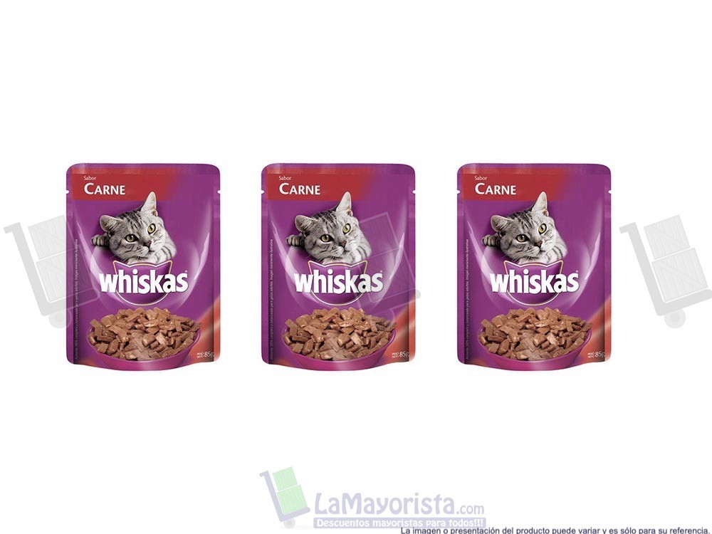 -Al por mayor- Sobre Whiskas Adulto Carne X 85 Gr