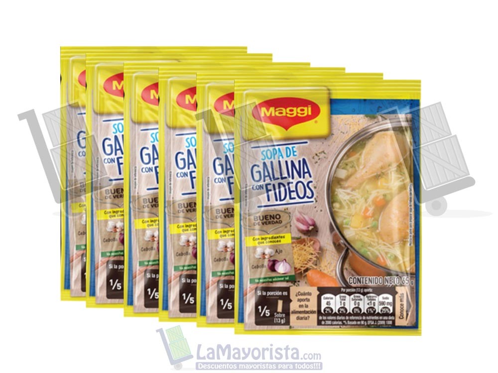 -Al por mayor- Sopa Maggi Con Fideo Ristra X6 unidades