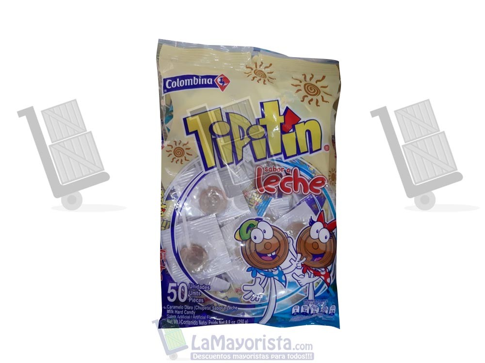 CHUPETA TIPITIN LECHE CAJA X 15 PQT
