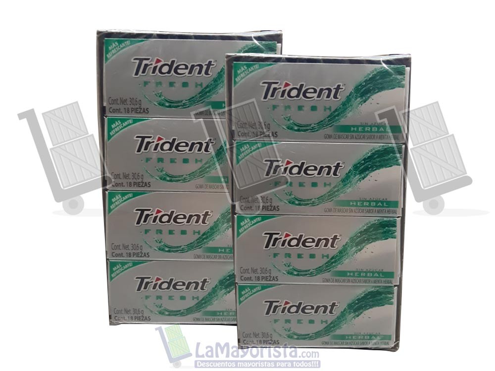 -Al por mayor- TRIDENT AMERICANO HERBAL X12Unidades