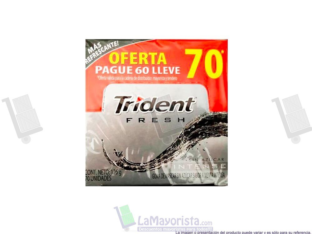 -Al por mayor- Trident  Fres Intenso X 60 unidades