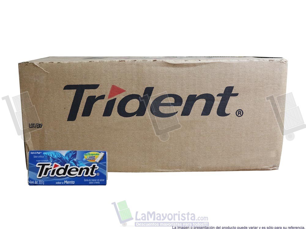 -Al por mayor- Trident Menta x 18 unidades