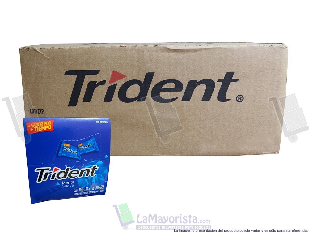 -Al por mayor- Trident Menta X60 Unidades