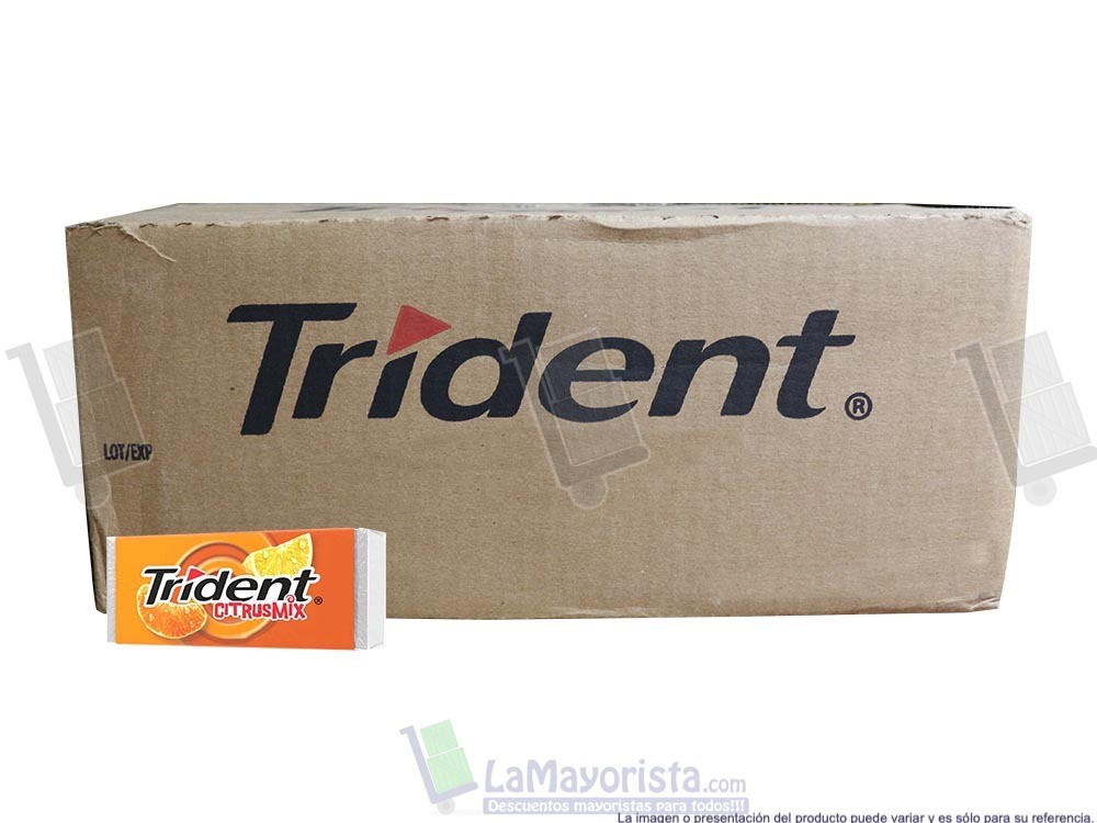-Al por mayor- Trident X 18 Unidades Naranja-Mandarina