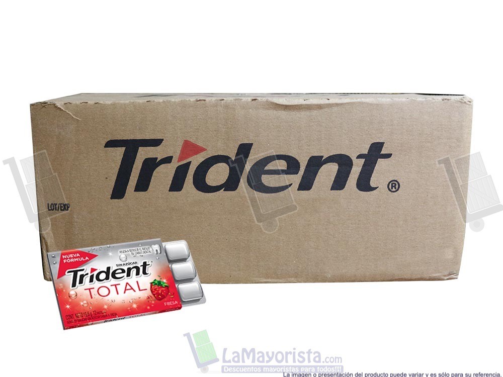 -Al por mayor- Trident Total Fresa x 12 unidades