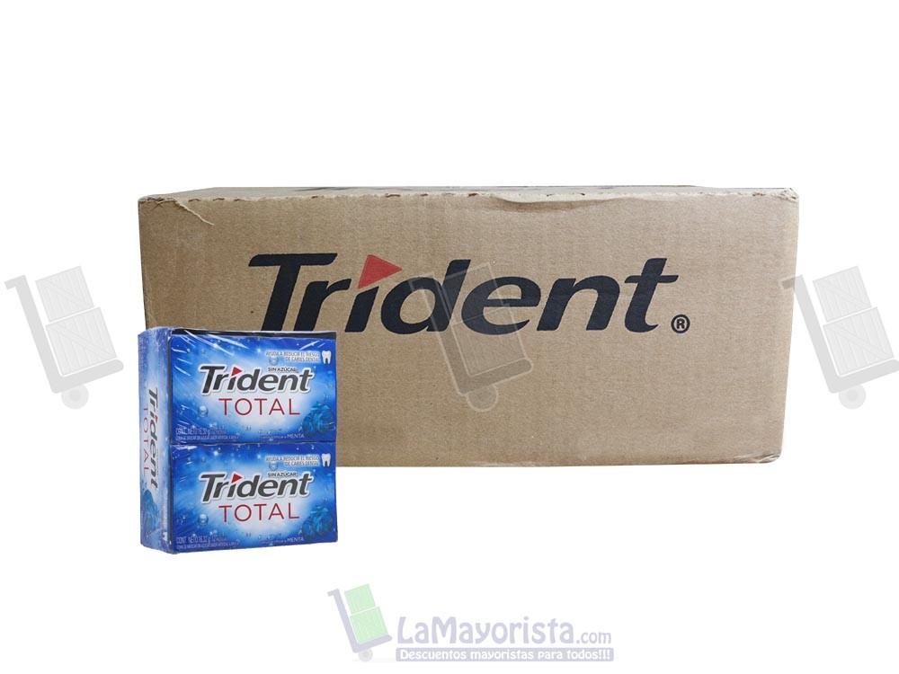 -Al por mayor- Trident Total Menta x 12 unidades