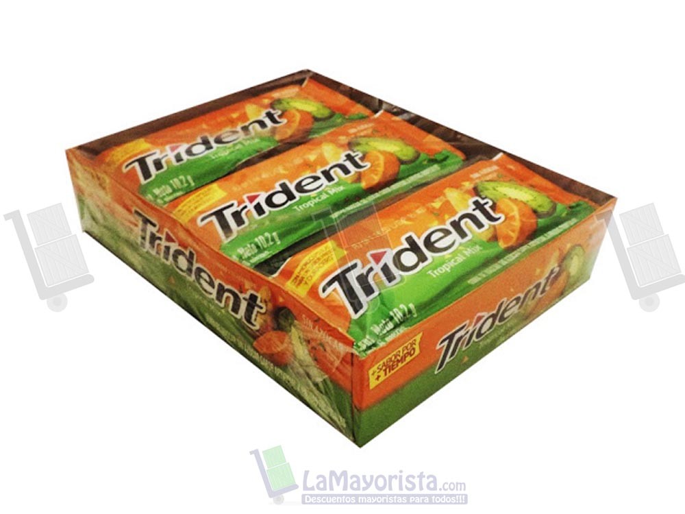 -Al por mayor- Trident Tropical x 18 unidades