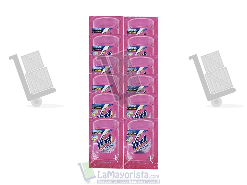 -Al por mayor- VANISH RISTRA ROPA COLOR X 12 unidades X 30gr. POLVO
