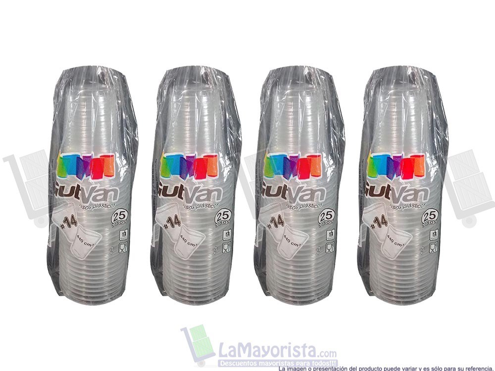 -Al por mayor- Vaso Gutvan 14 Onzas Trasparente