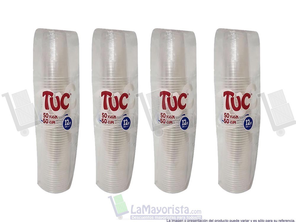 -Al por mayor- Vaso Tuc 12 Onzas Transparente