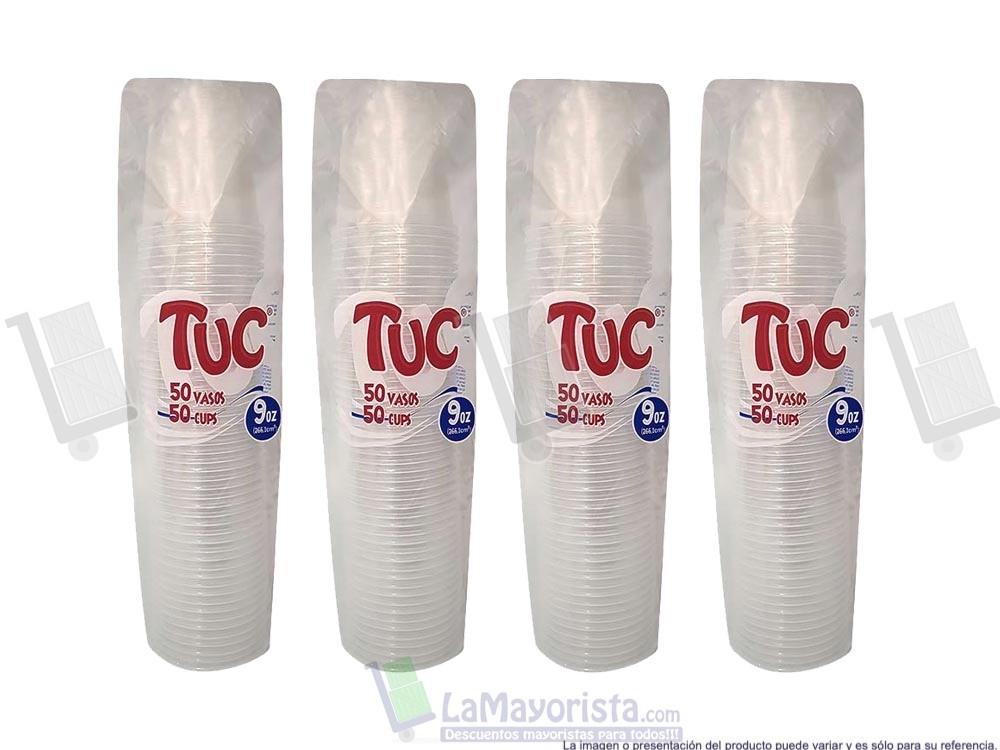 -Al por mayor- Vaso Tuc 9 Onzas Transparente