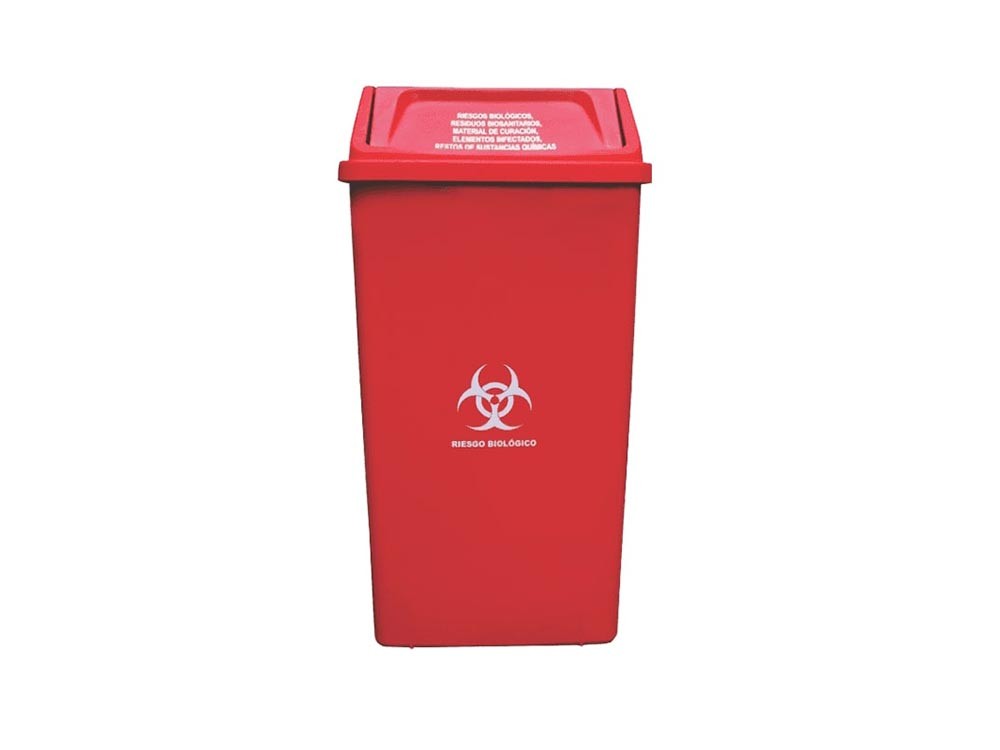 Papelera vaiven 55 LT Colplast Rojo