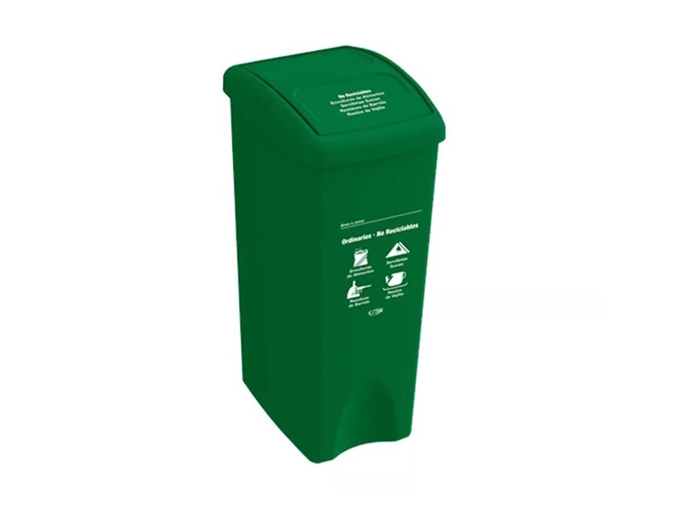 Papelera vaiven 55 LT Colplast Verde
